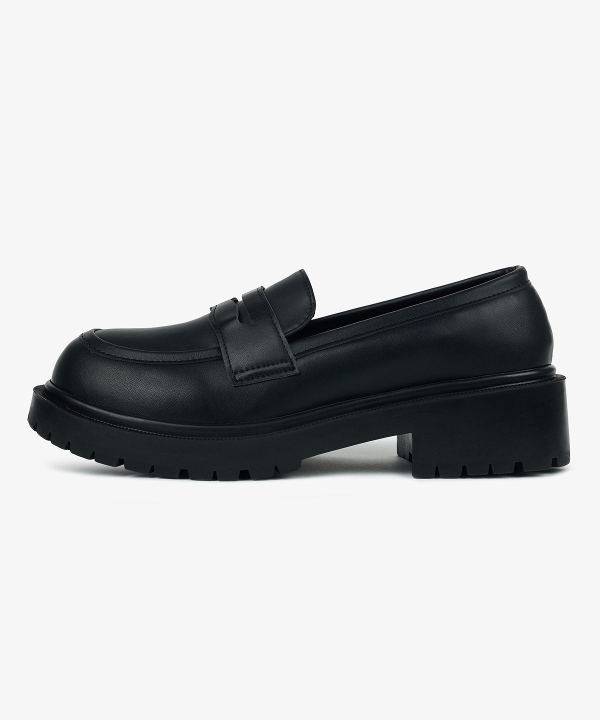 커스텀에이드 우먼(CUSTOMADE WOMAN) 4.5cm 라운드토 청키 페니로퍼 몬드(CW0055BK)