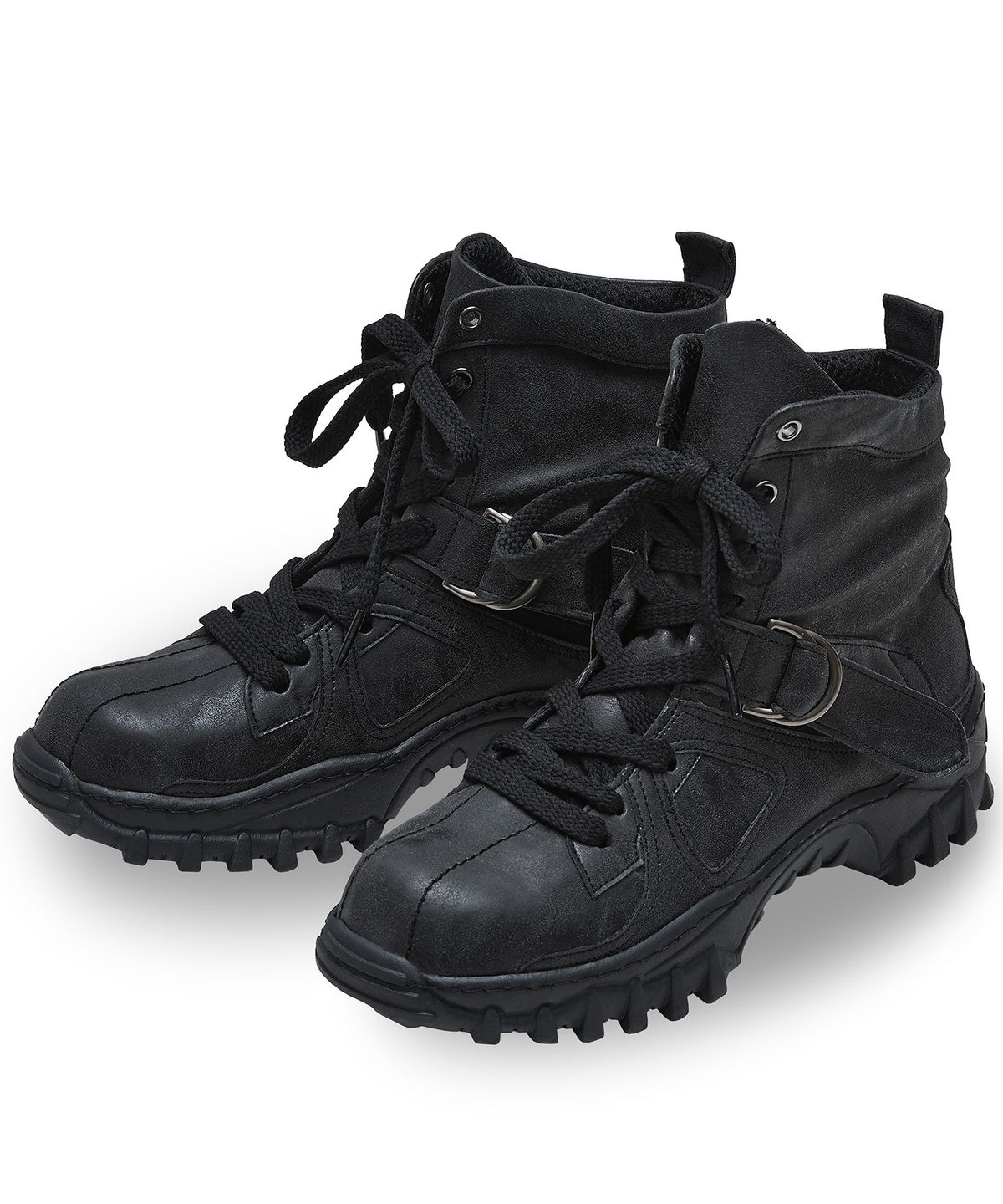 네거티브쓰리(NEGATIVETHREE) Engineered boots Sneakers BLACK