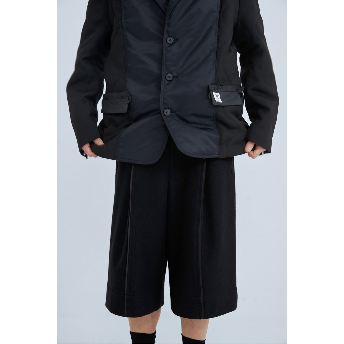 래코드(RECODE) Pocket Cutting Detail Pants_RKPAW23612BKX