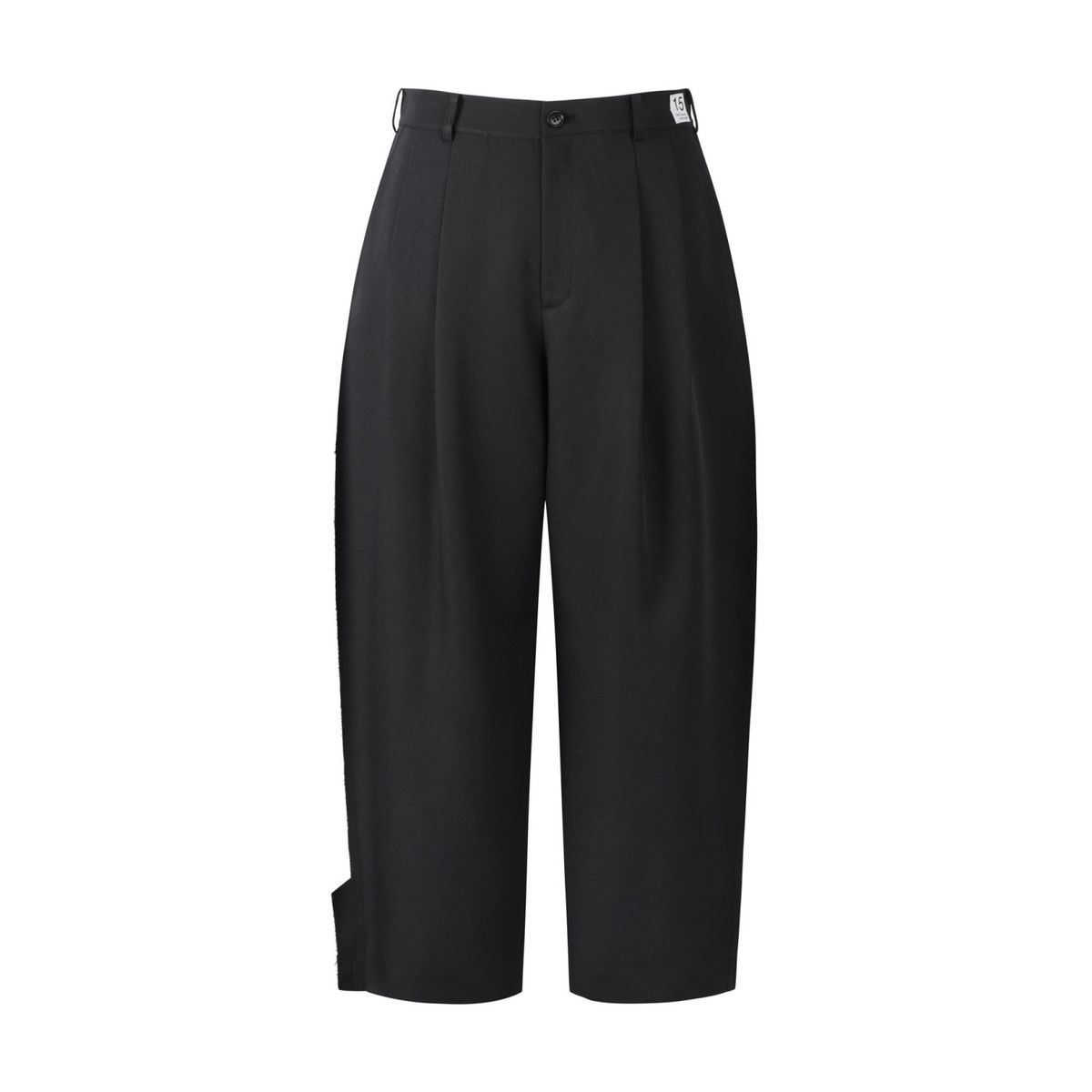 래코드(RECODE) Raw Edged Two Tuck Pants_RKPAA23606BKX