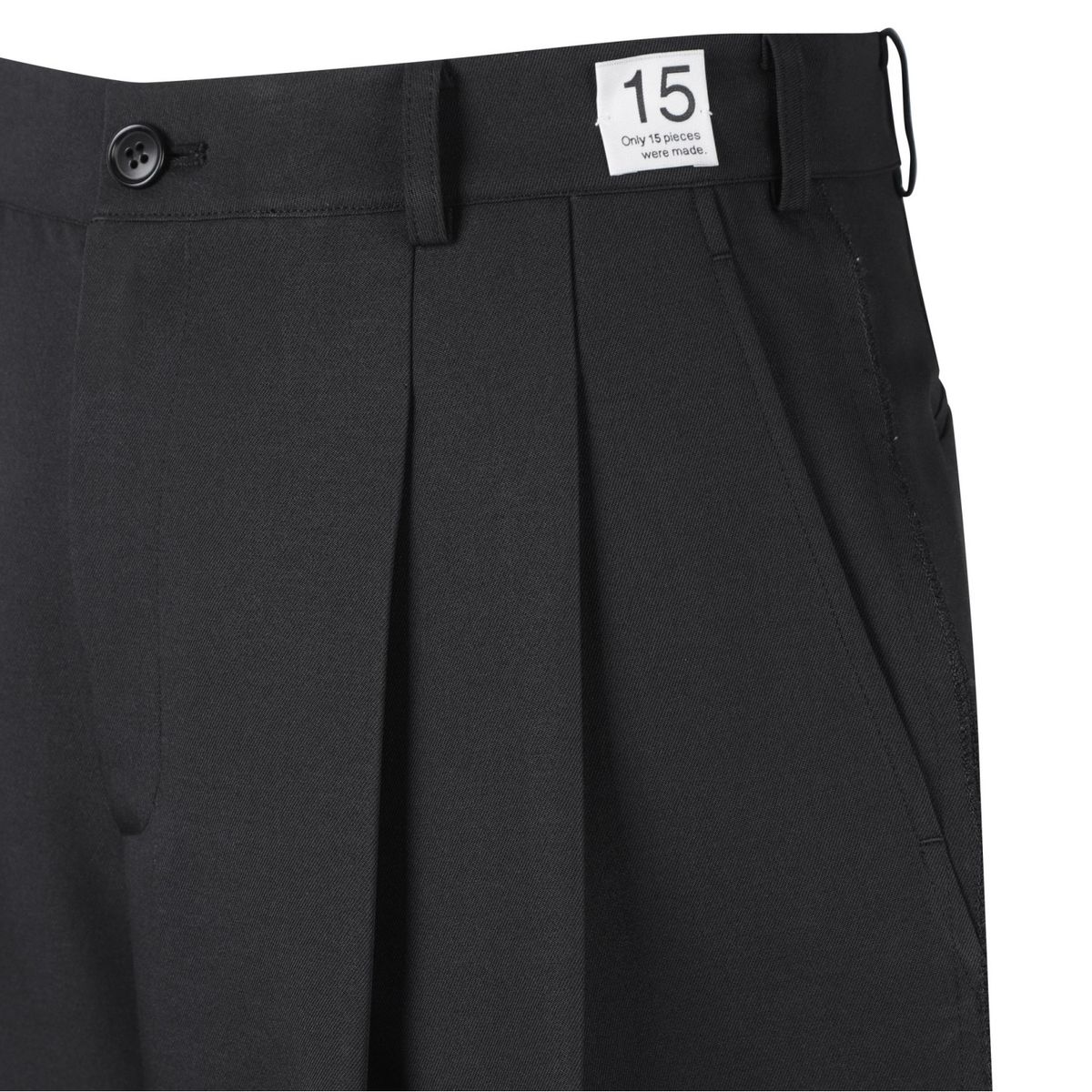 래코드(RECODE) Raw Edged Two Tuck Pants_RKPAA23606BKX