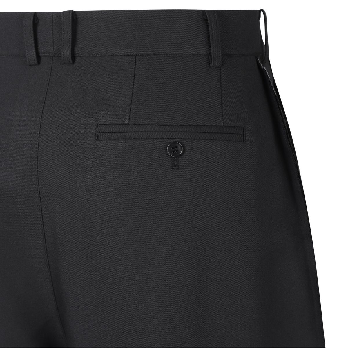 래코드(RECODE) Raw Edged Two Tuck Pants_RKPAA23606BKX