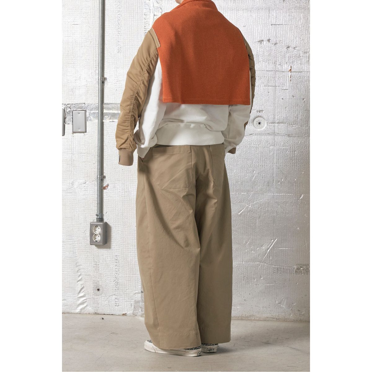 래코드(RECODE) Jersey Mixed Bomber Sleeve Bolero Cardigan_RYAAW23546BEX