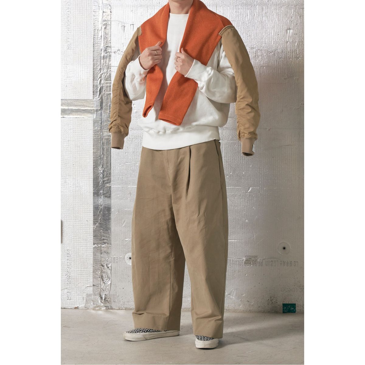 래코드(RECODE) Jersey Mixed Bomber Sleeve Bolero Cardigan_RYAAW23546BEX