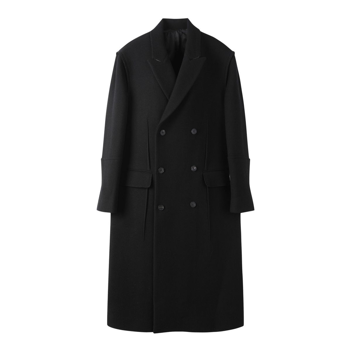 래코드(RECODE) Oversized Two way Double Coat_RQCAW23530BKX