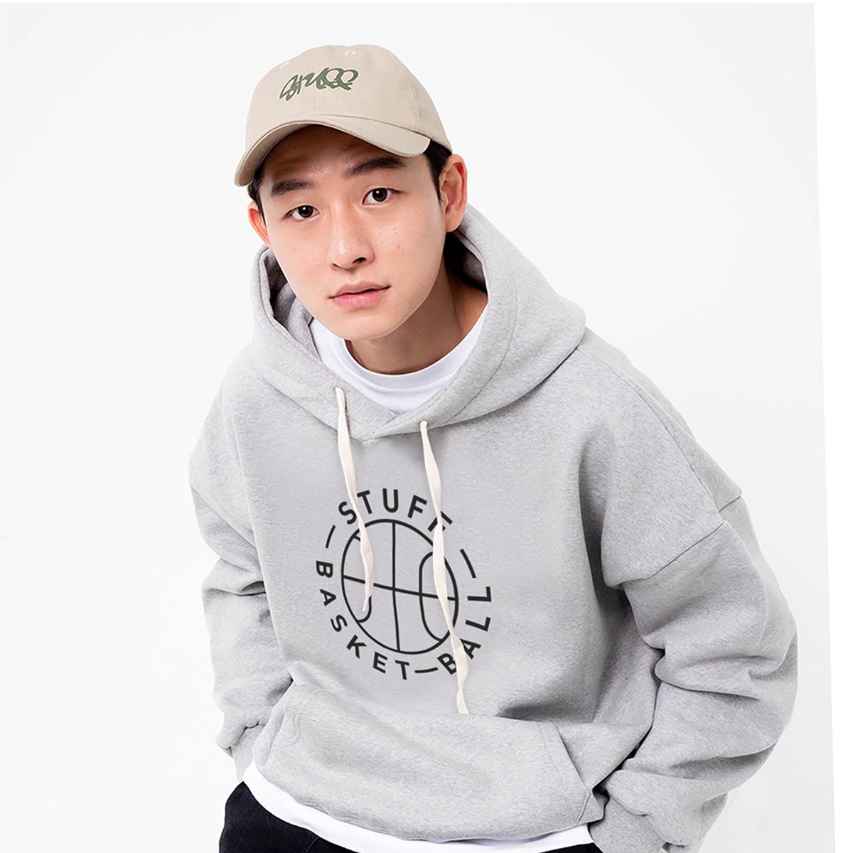스터프(STUFF) 바스켓볼 써클 후드티