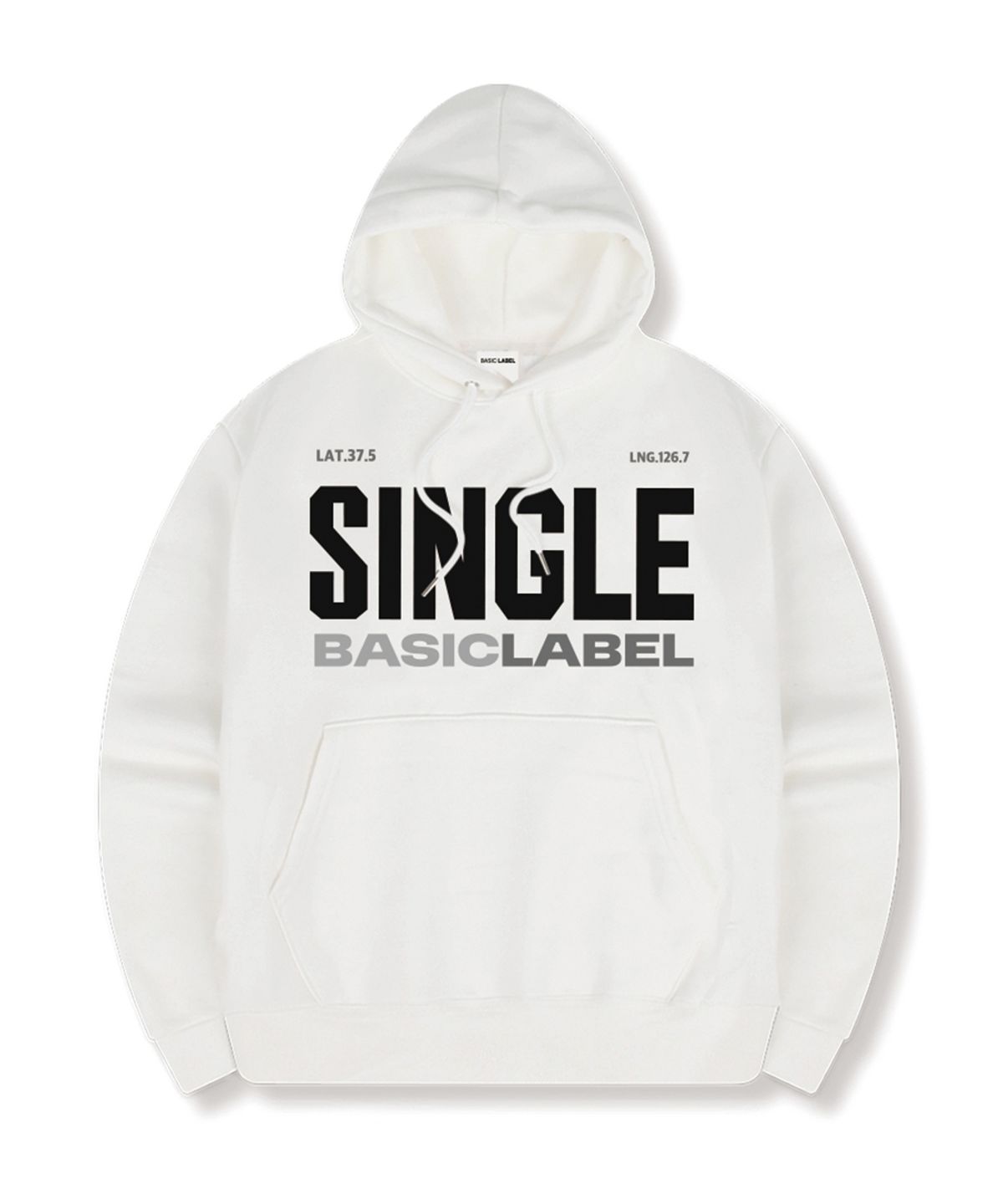 베이직라벨(BASIC LABEL) Single Label Oversized Hoodie 5 Color [BLBI_1003]