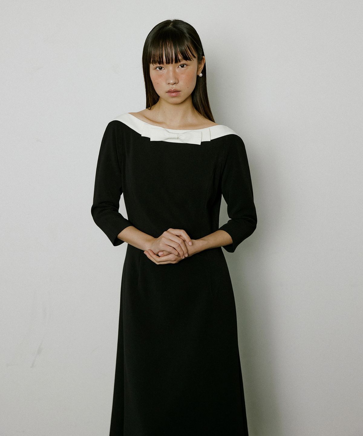 루시르주(LUCIR ZU) Raina Ribbon dress (black)