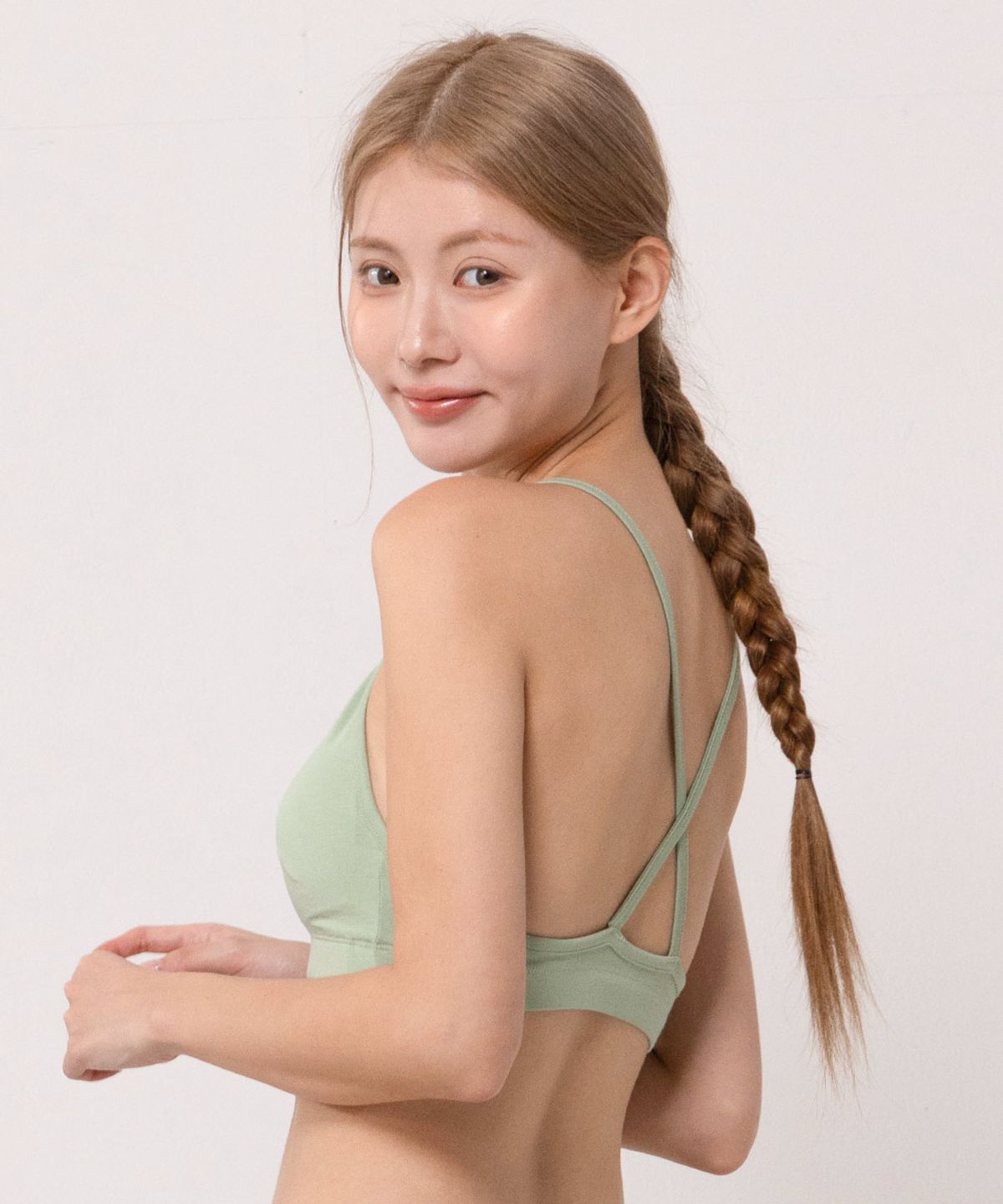 싸이클린(CYCLEAN) 노와이어 프리미엄 순면 여성 V브라렛 (대나무)