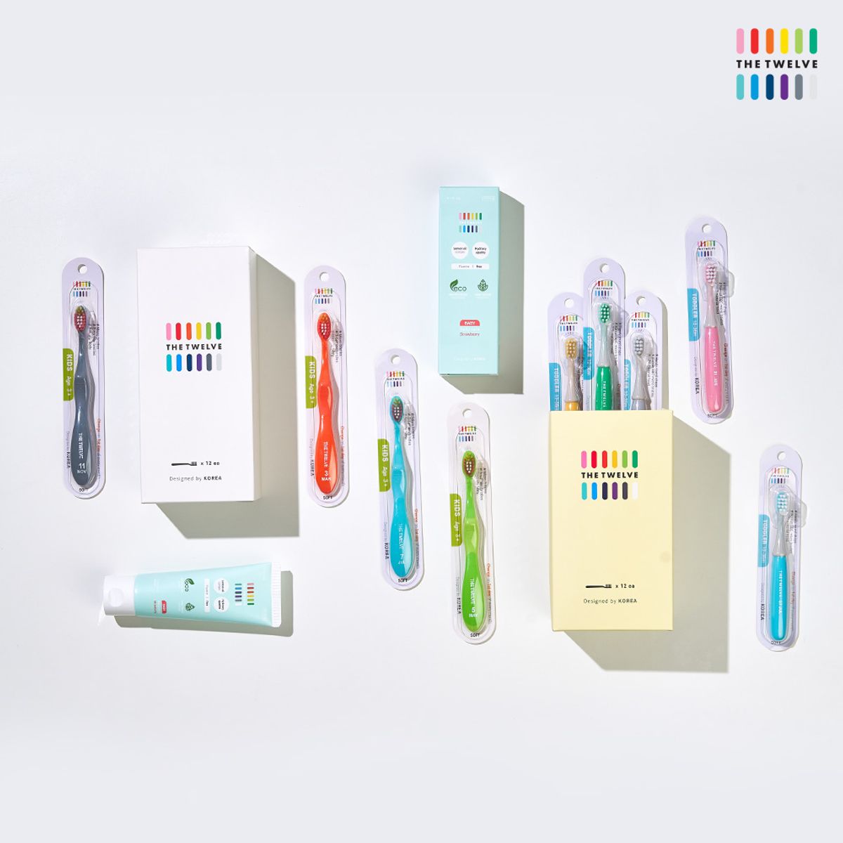 더트웰브(THE TWELVE) Step2 토들러 어린이 유아칫솔 12P