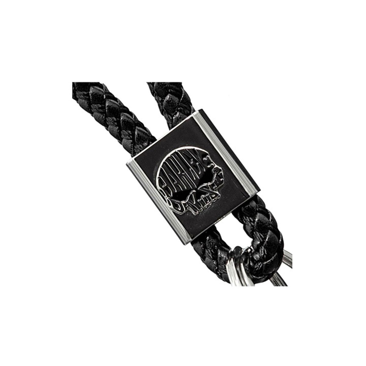 할리데이비슨(HARLEY-DAVIDSON) 스컬 블랙 브레이드 열쇠고리