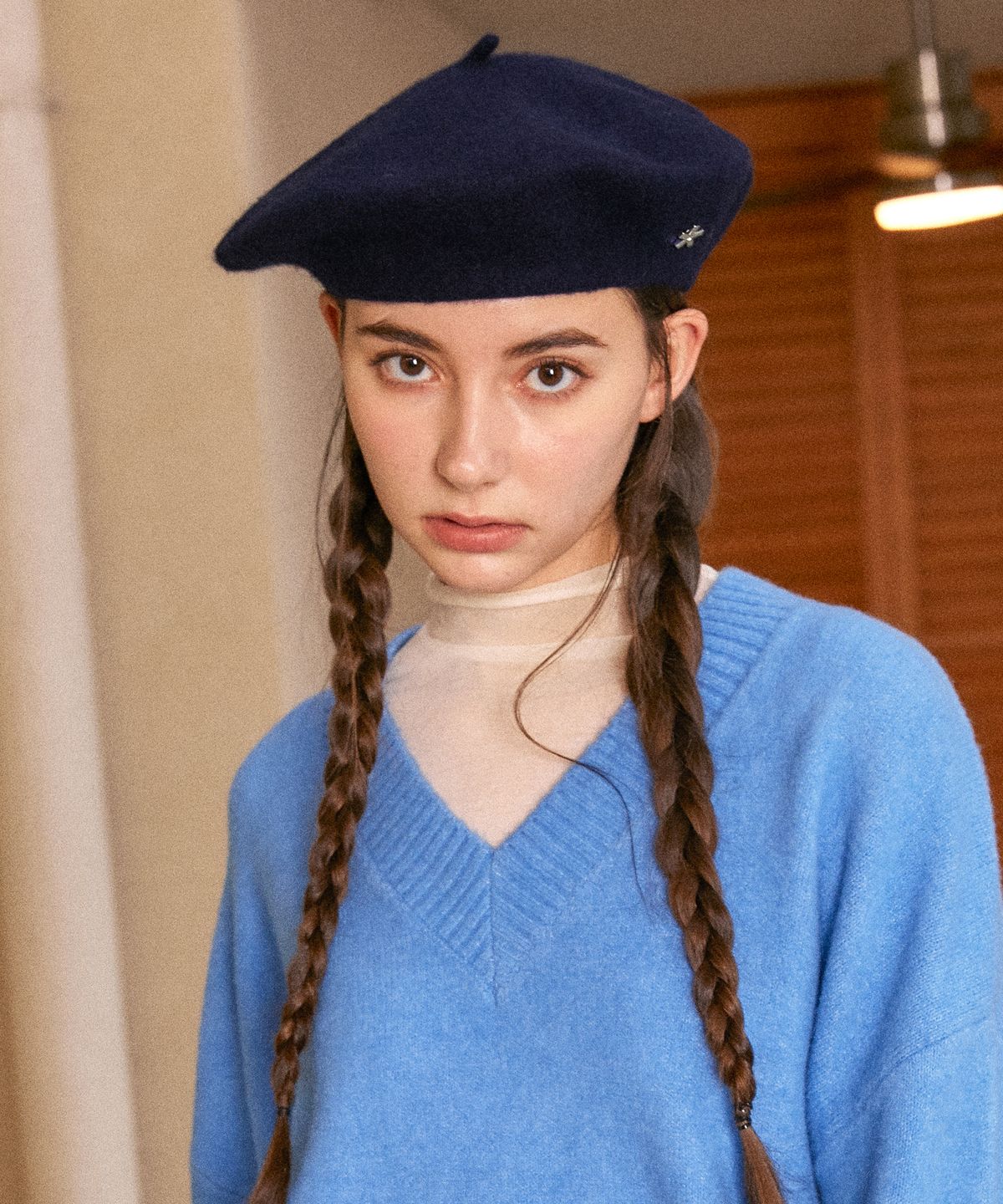엘케블룸(ELKE BLOEM) ADORABLE WOOL NAVY BERET