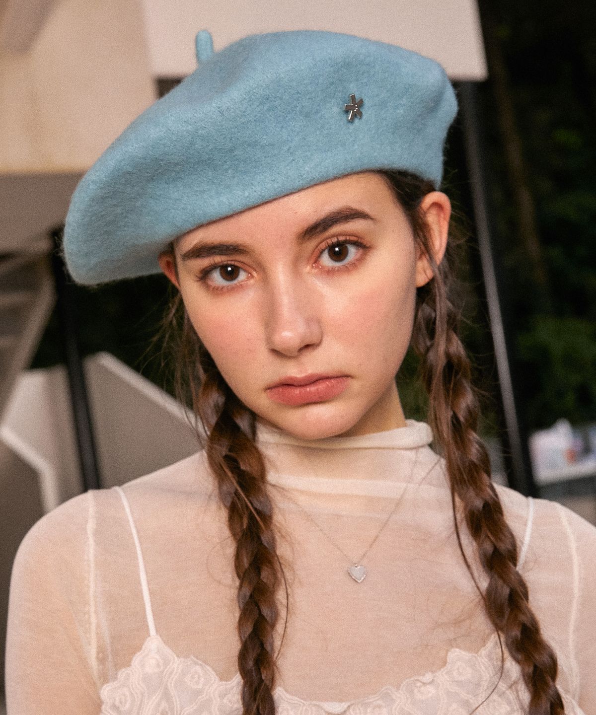 엘케블룸(ELKE BLOEM) ADORABLE WOOL SKY BLUE BERET