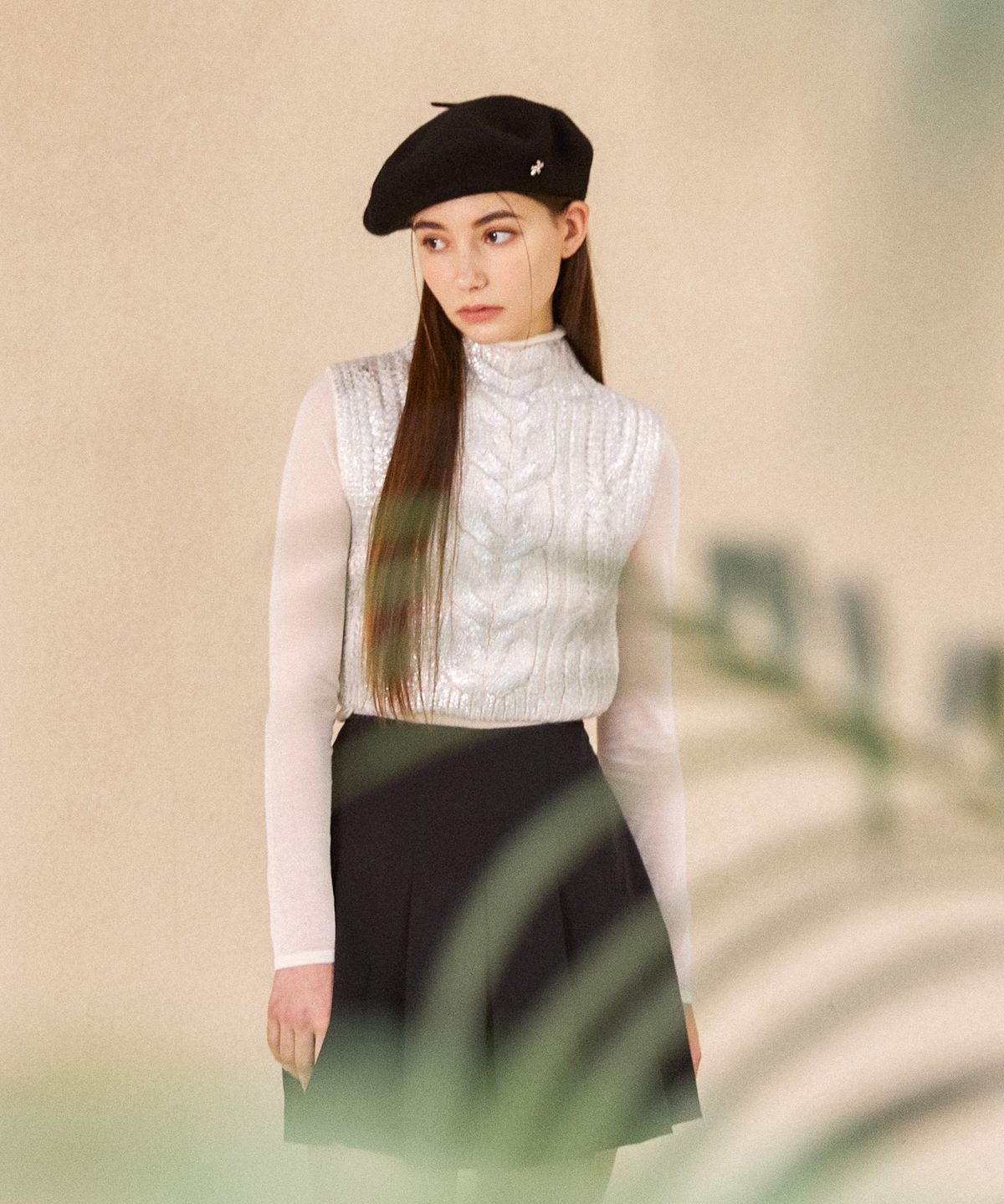 엘케블룸(ELKE BLOEM) ADORABLE WOOL BLACK BERET