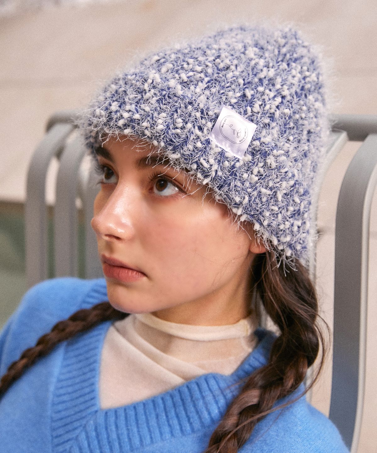 엘케블룸(ELKE BLOEM) LUMPY BLUE BEANIE
