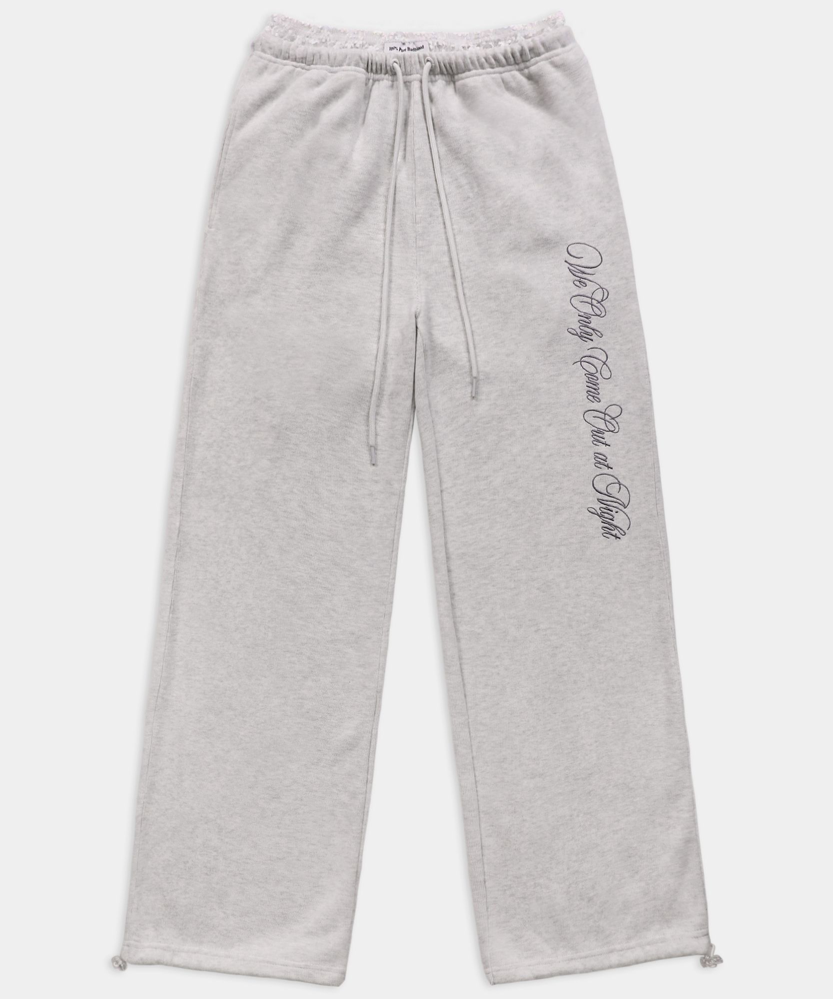 MUSINSA | BADBLOOD Pure Lace Trim Jogger - Ash Gray