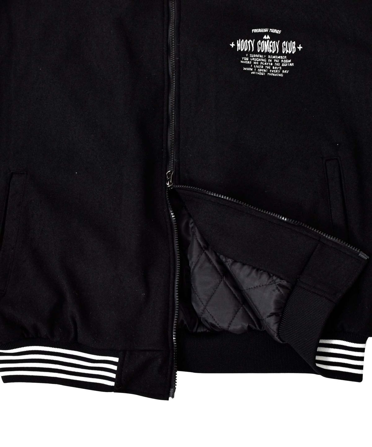 프리키쉬빌딩(FREAKISH BUILDING) SMILING EYES VARSITY ZIP-UP JACKET