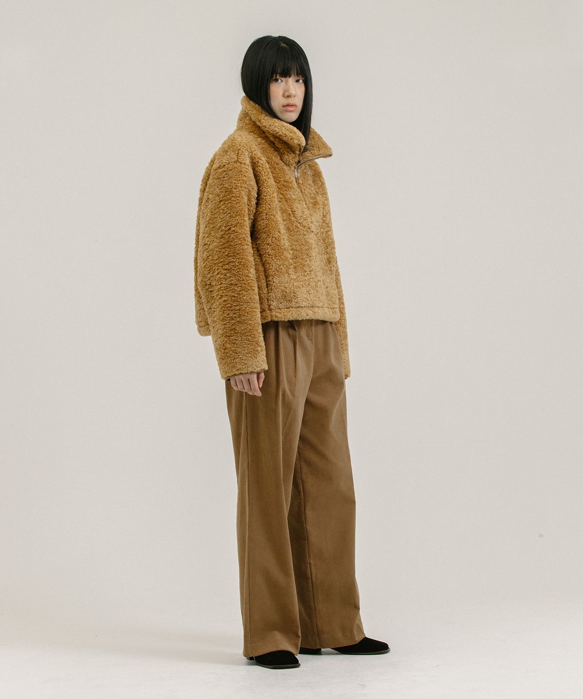 네벨에브리웨어(NEBELEVERYWEAR) Corduroy Wide Pants_Brown
