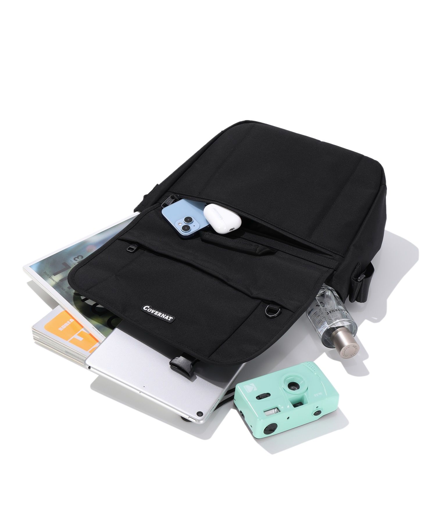 MUSINSA | COVERNAT Benny messenger bag black