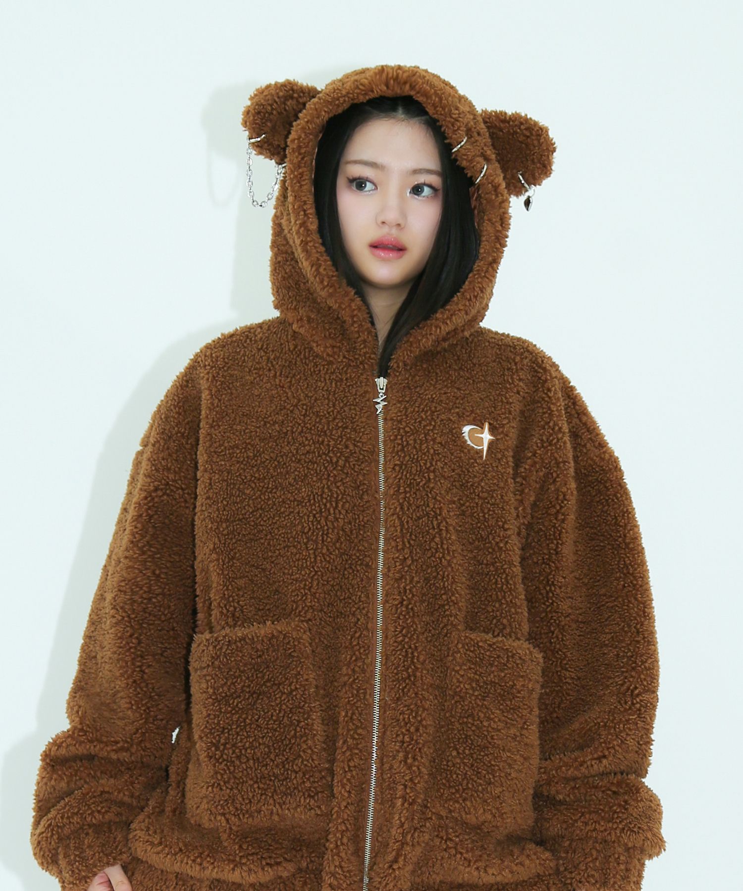 人気★ CLUT STUDIO ★0 2 PUNK BEAR FLEECE JACKET MUSINSA | CLUT STUDIO 0 2 Punk Bear Fleece Jacket – Brown
