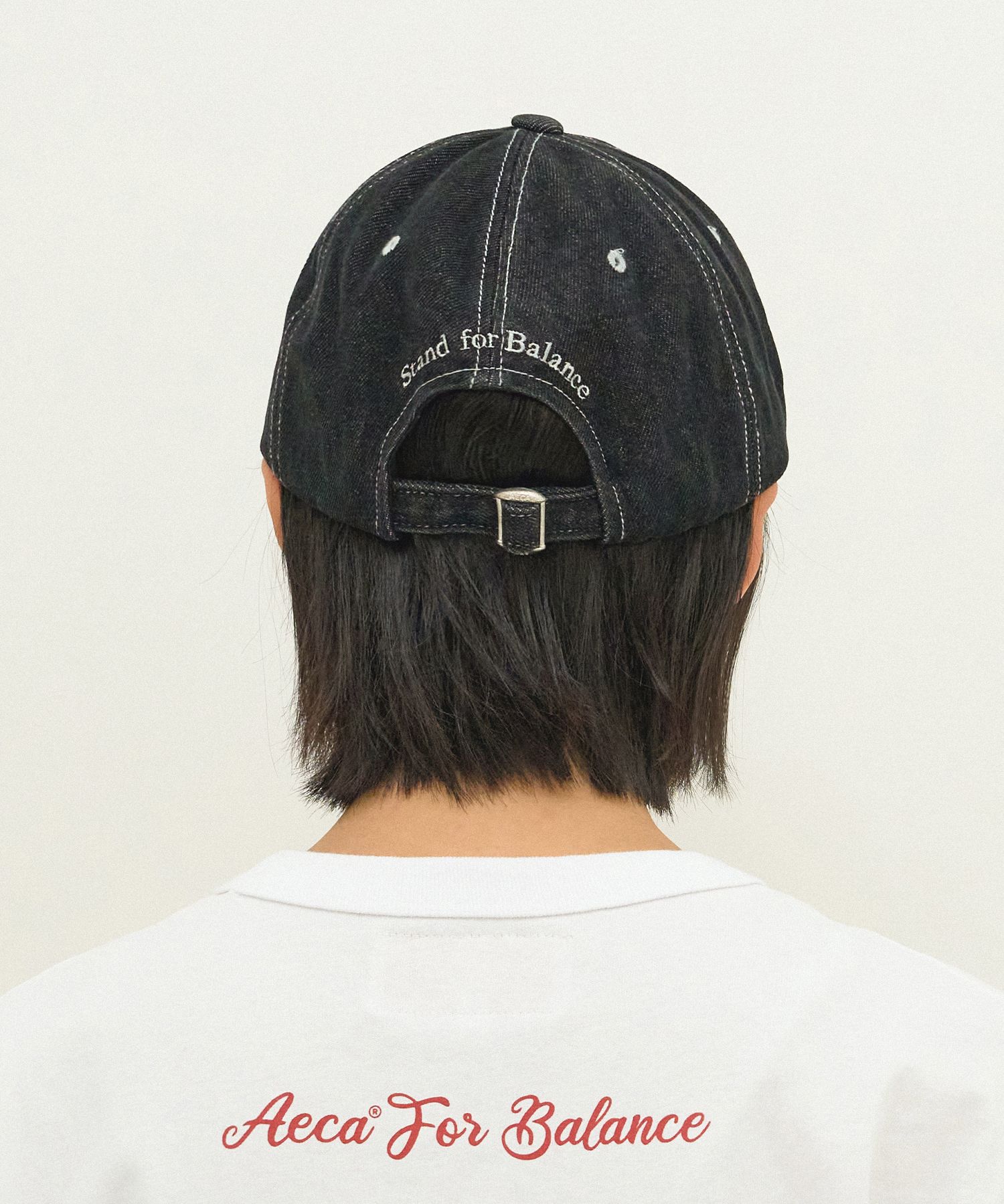 ★AECA WHITE★AECA DENIM CAP 에이카화이트 | DAY OFF CAP-DENIM BLACK
