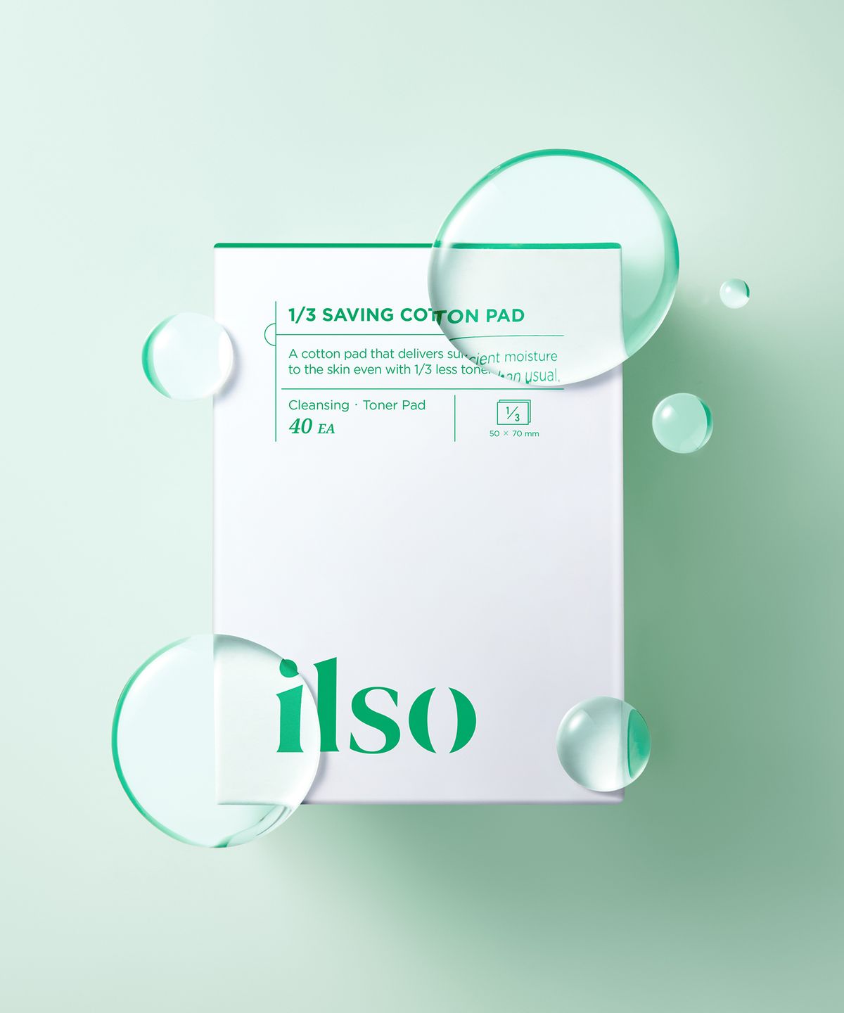 일소(ILSO) 1/3 세이빙 코튼 패드 솜 40매