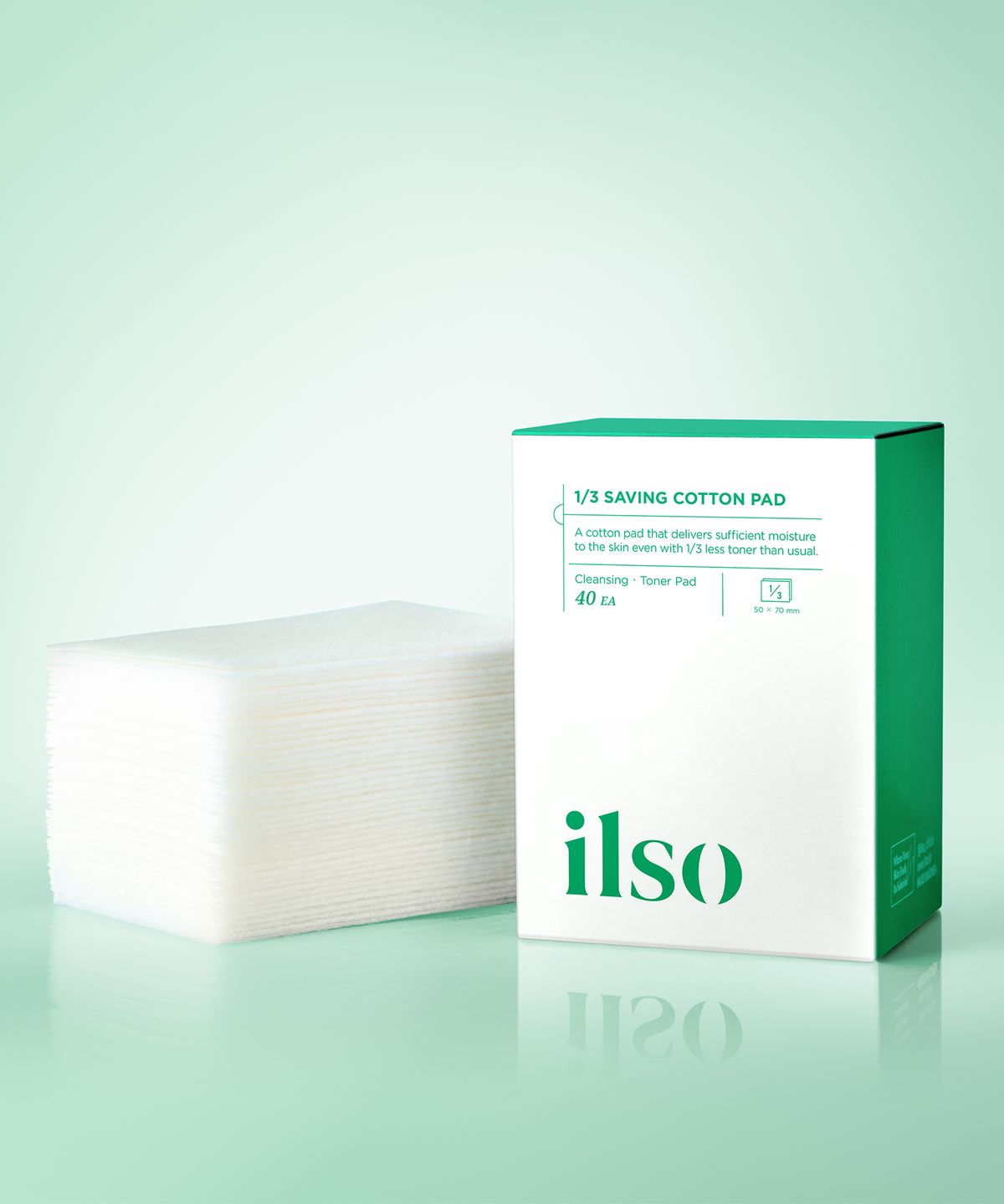 일소(ILSO) 1/3 세이빙 코튼 패드 솜 40매