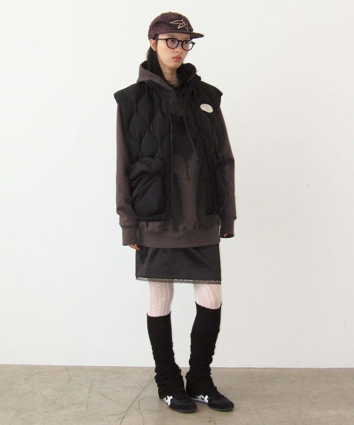 라츠유(LOTSYOU) lotsyou_Kate Moss Leg Warmer Black