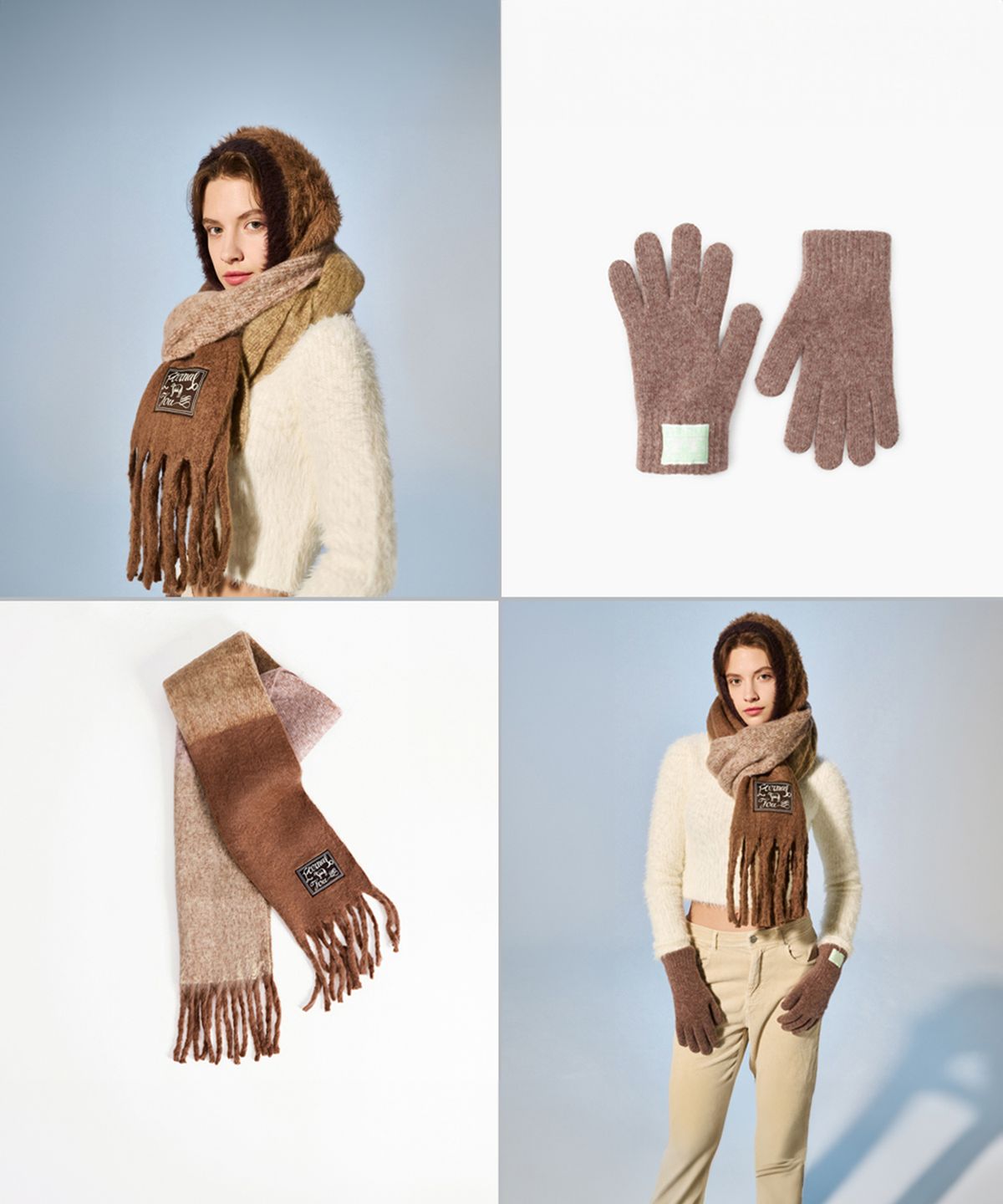 이터널유(ETERNALYOU) MANO GLOVES & CUELLO MUFFLER SET