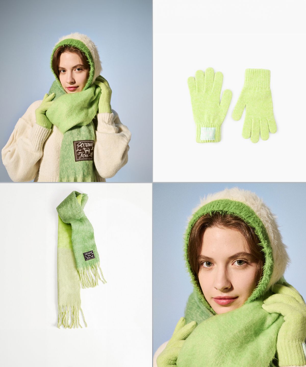 이터널유(ETERNALYOU) MANO GLOVES & CUELLO MUFFLER SET