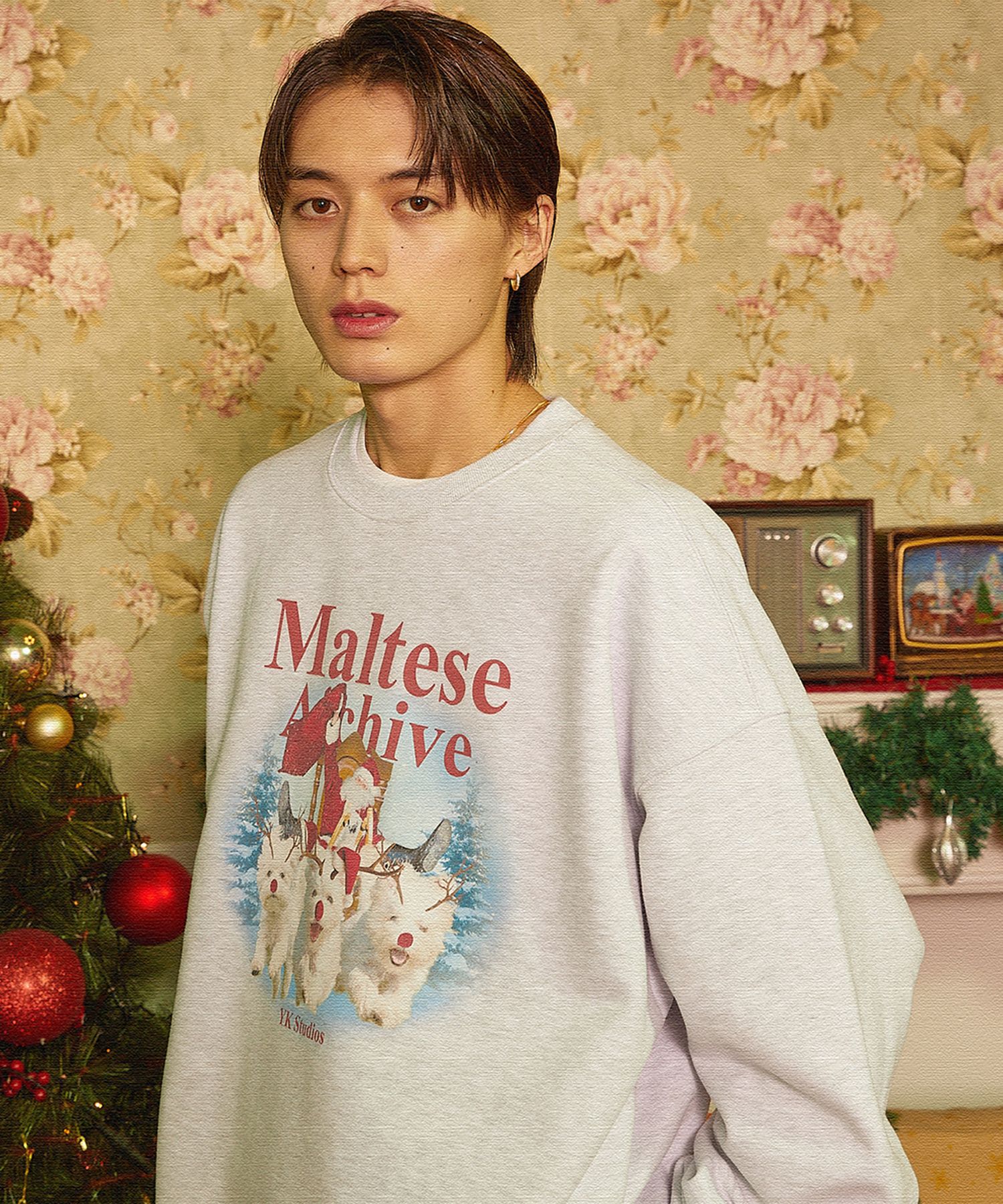 ★【WAI KEI】★christmas maltese archive sweatshirt.s★ MUSINSA | WAI KEI Christmas Maltese Archive Sweatshirt