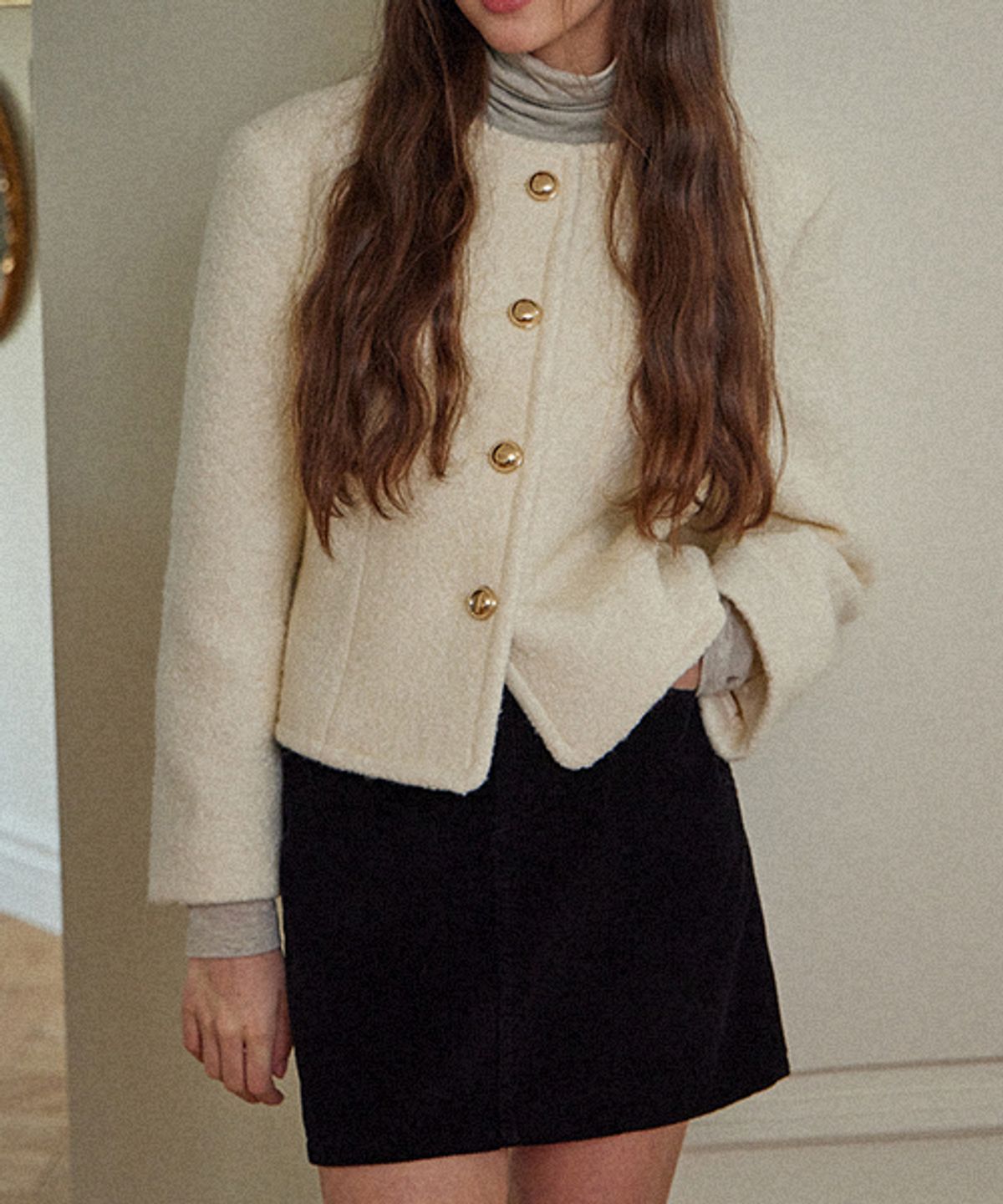 헤인트(HAINT) CAROL CORDUROY MINI SKIRT_3COLORS_BLACK