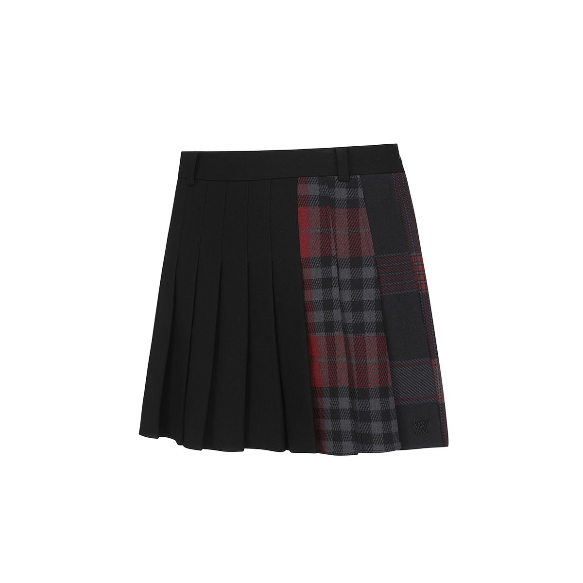 어뉴골프(ANEW GOLF) W CHECK PATTERN PLEATS SQ_BK