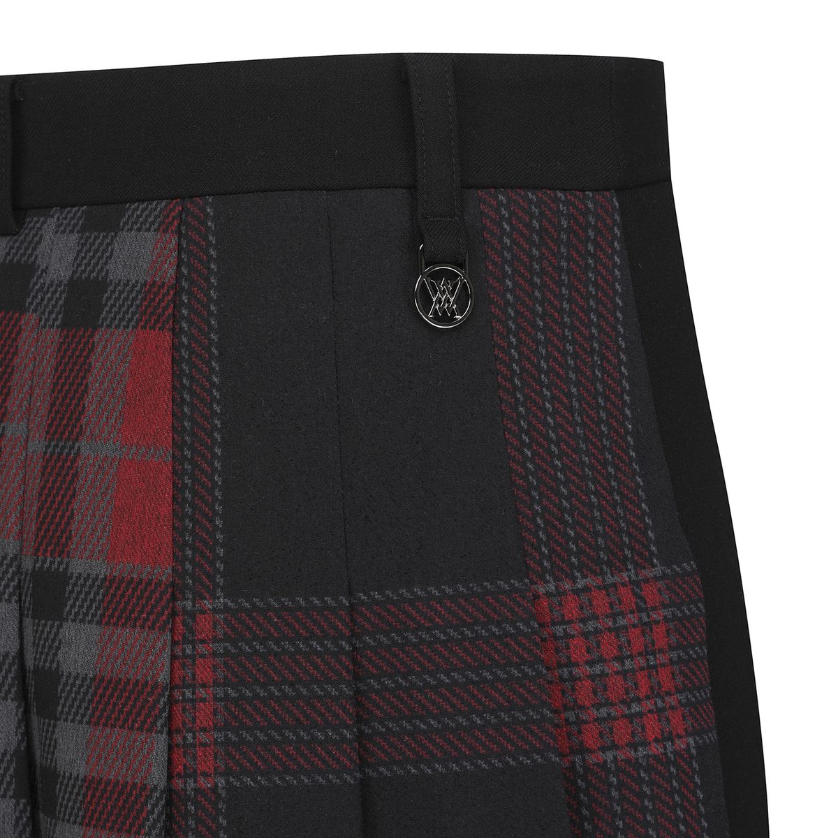 어뉴골프(ANEW GOLF) W CHECK PATTERN PLEATS SQ_BK