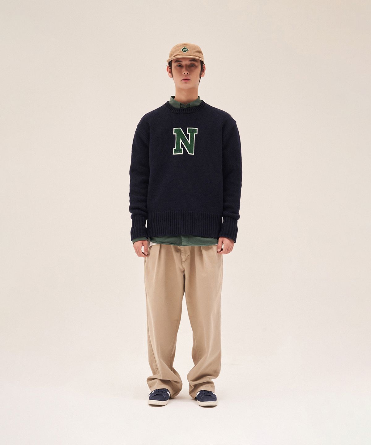 엔와이피(N.Y.P) Crew Neck Sweater (deep blue)