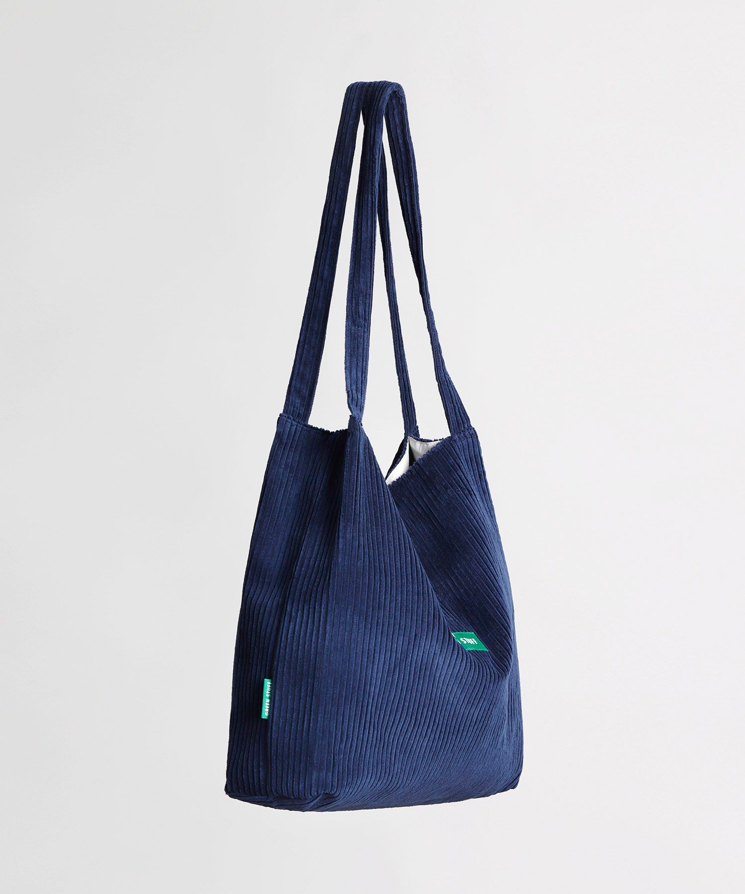 MUSINSA | GREEN STUFF boxy bag 53 - classic corduroy navy