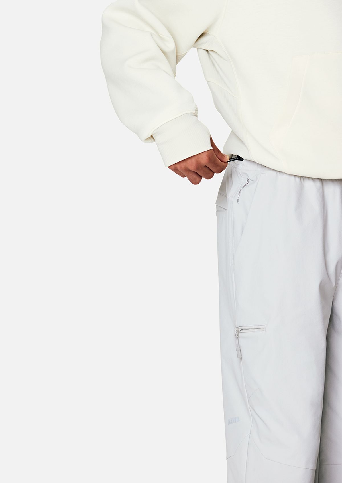칼렉(KALEG) MENS WARM UP ACTIVE WOVEN PANTS LIGHT GREY
