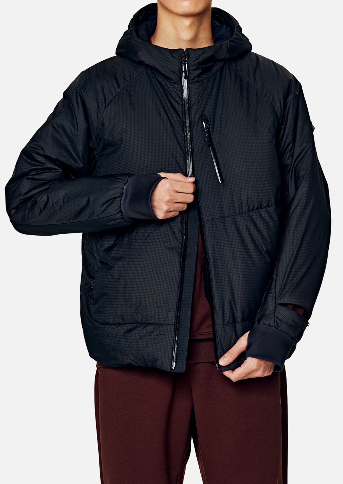 칼렉(KALEG) UNISEX RACING HYBRID DOWN JACKET BLACK