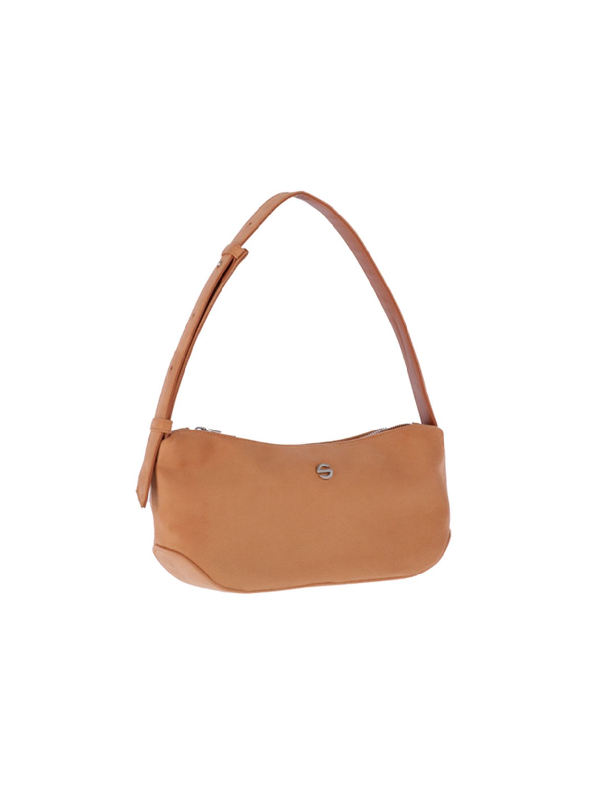 세미코드(SEMICODE) groove middle bag - suede camel