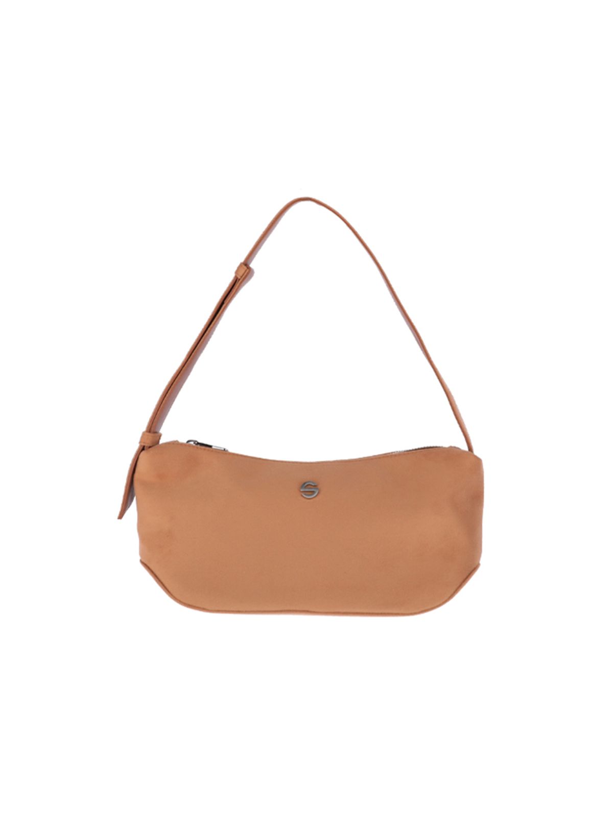 세미코드(SEMICODE) groove middle bag - suede camel