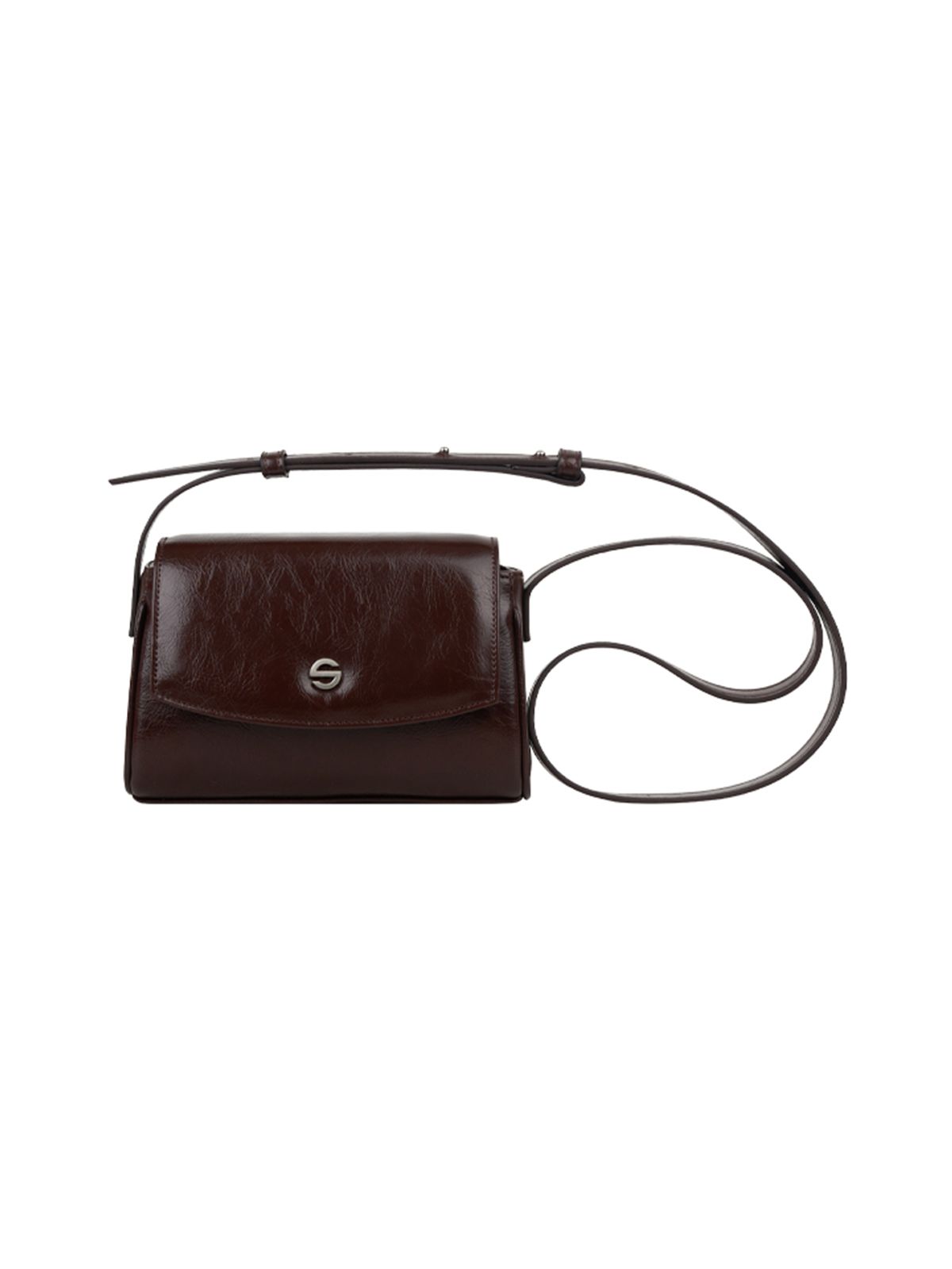 세미코드(SEMICODE) capture bag micro - crinkle choco brown