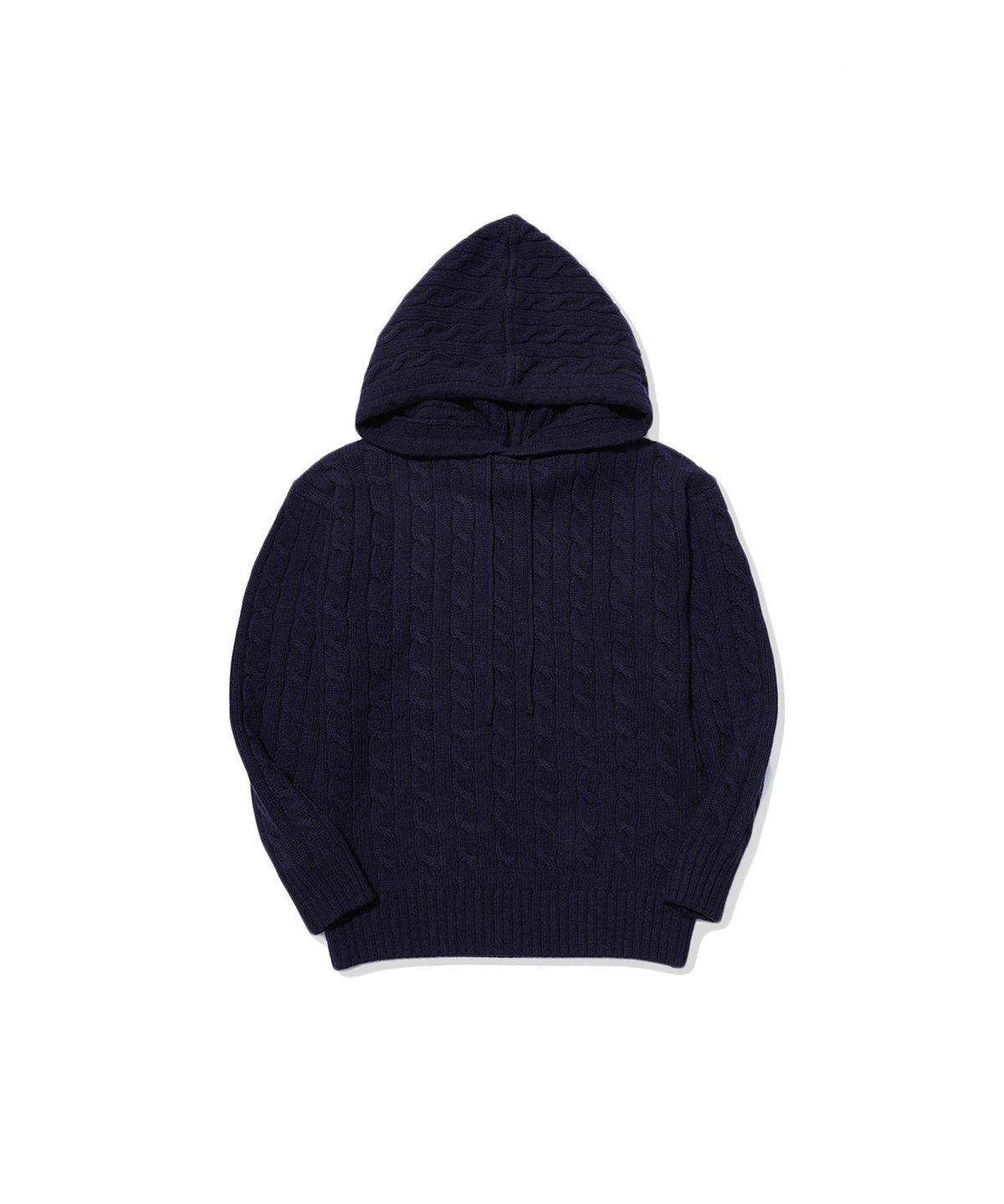 엔와이피(N.Y.P) Cable Knit Hoodie (deep blue)