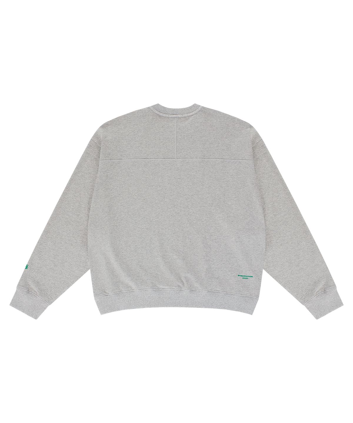 홍우성(HONGWOOSUNG) COVER STITCH SWEATSHIRT WITH A EMBROIDERY LOGO_GRAY