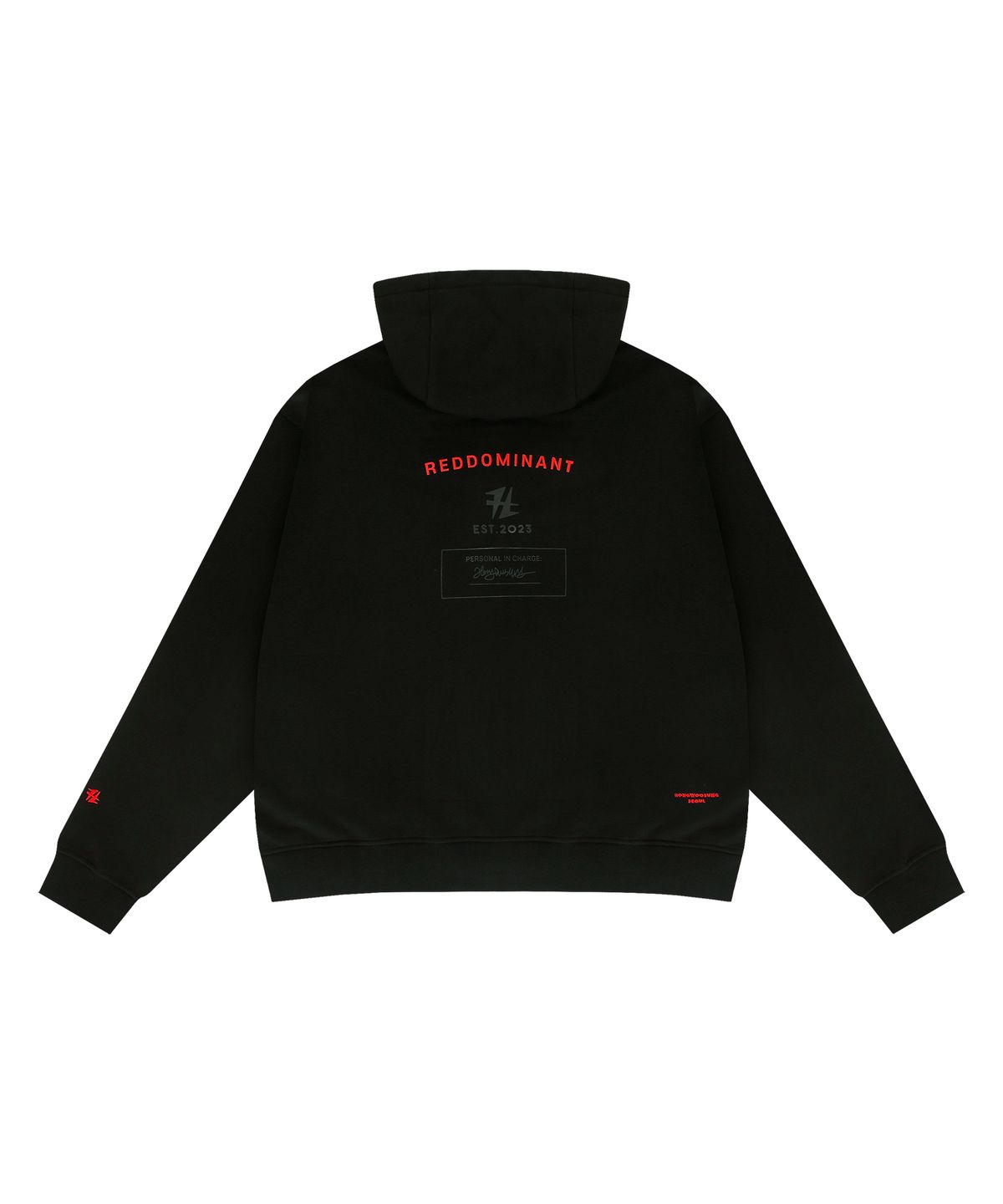 홍우성(HONGWOOSUNG) 2WAY ZIP OF THE LOGO HOODY_BLACK