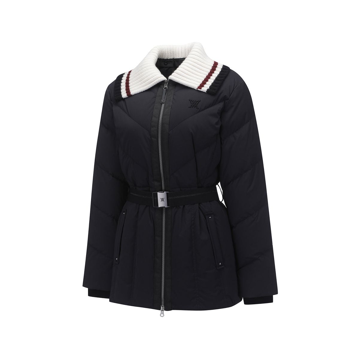 어뉴골프(ANEW GOLF) W KNIT DETACHABLE MEDIUM LENGTH DOWN JK_BK