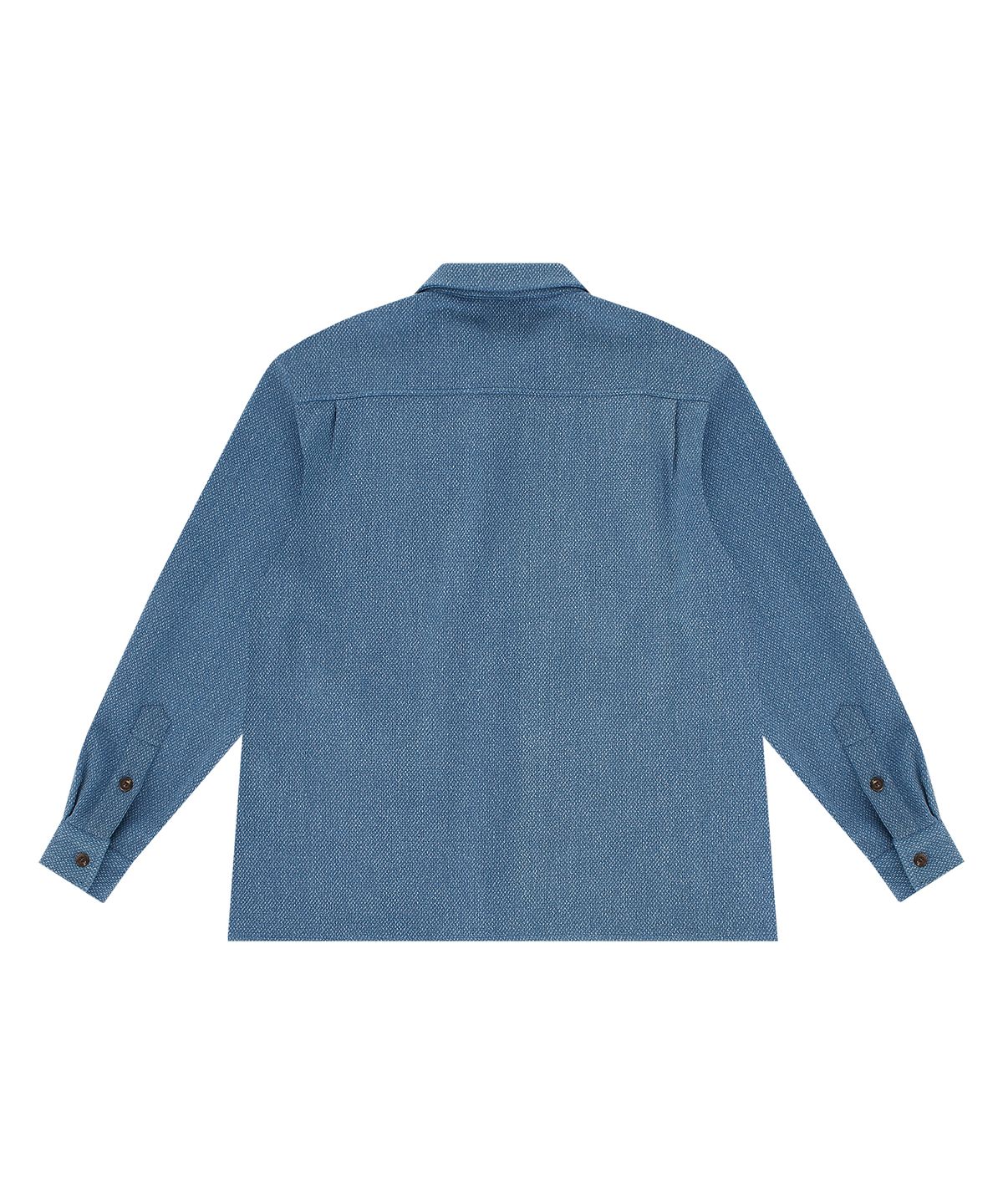 홍우성(HONGWOOSUNG) LOOSE FIT WORKWEAR OPEN COLLAR SHIRTS_LIGHT BLUE