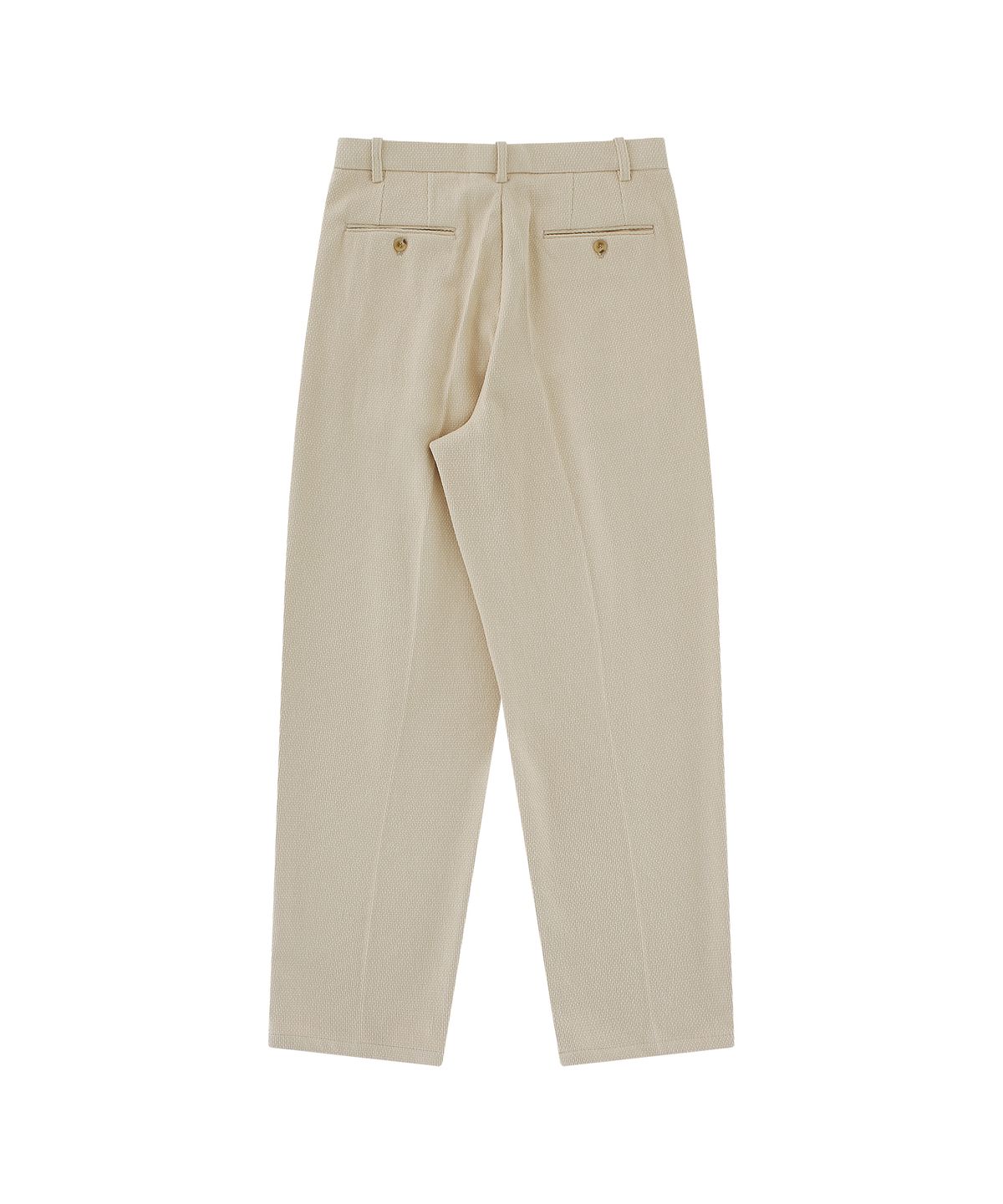 홍우성(HONGWOOSUNG) 3TUCKS TAPERED TROUSERS_BEIGE
