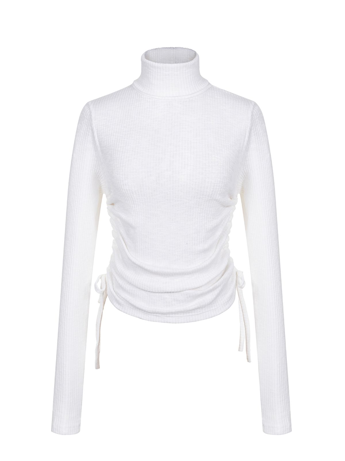 리마지(REMAGIE) Side Shirring Turtleneck (white)