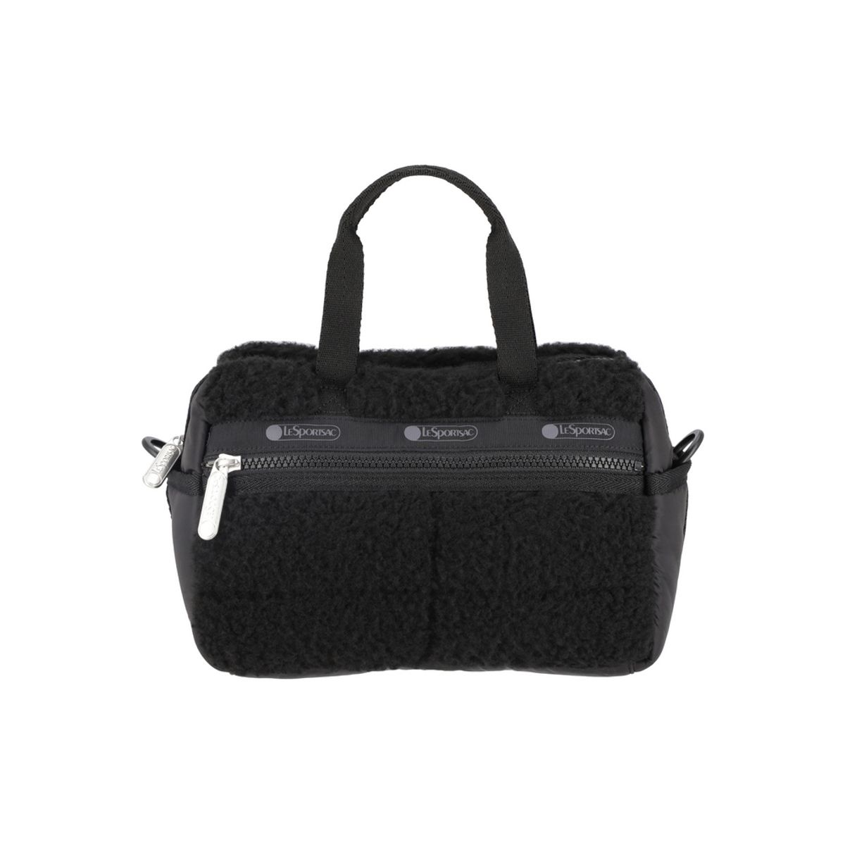 레스포색(LESPORTSAC) 블랙 셰르파 퍼피 미니 더플백 [4080.C495]