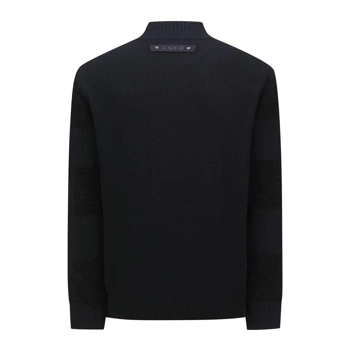 어뉴골프(ANEW GOLF) MEN KNIT BLOCK HIGH NECK SWEATER_BK